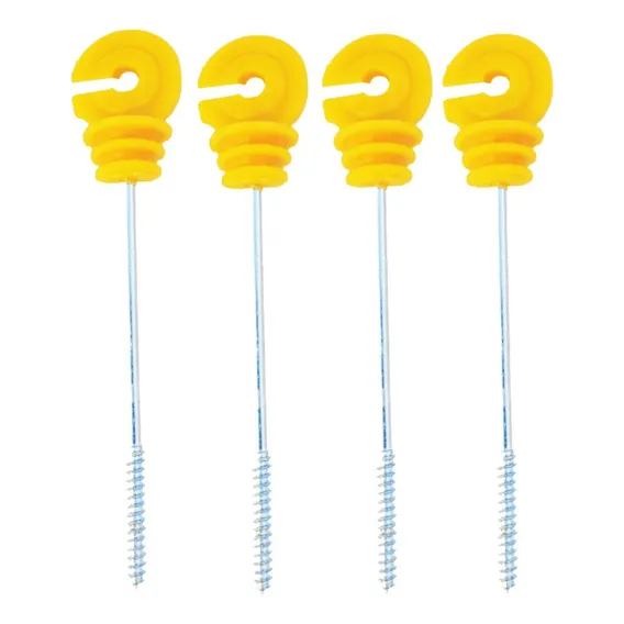 Isolador Gancho Longo Anel Afastador Cerca Elétrica Kit 10 Cor Amarelo Foto 1