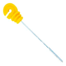 Isolador Gancho Longo Anel Afastador Cerca Elétrica Kit 10 Cor Amarelo Foto mini 2