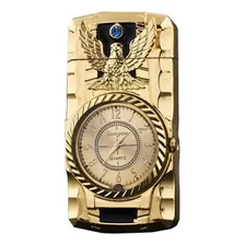 Isqueiro Relógio Águia Recarregável Led Rgb A Gás Dourado Foto mini 1
