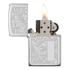 Isqueiro Zippo 352 Venetian Cromado Polido Marcação + Fluido Foto mini 4