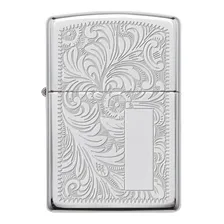 Isqueiro Zippo 352 Venetian Cromado Polido Marcação + Fluido Foto mini 3