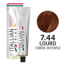 Itallian Color Coloração 60g Louro Cobre Intenso 7.44 Tom Louro Cobre Intenso Foto mini 2