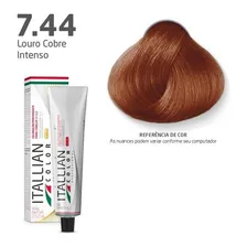 Itallian Color Coloração 60g Louro Cobre Intenso 7.44 Tom Louro Cobre Intenso Foto mini 1