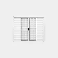 Janela AlumÃnio Branco 6 Folhas - 1,00x1,20m C/ Grade Foto mini 3