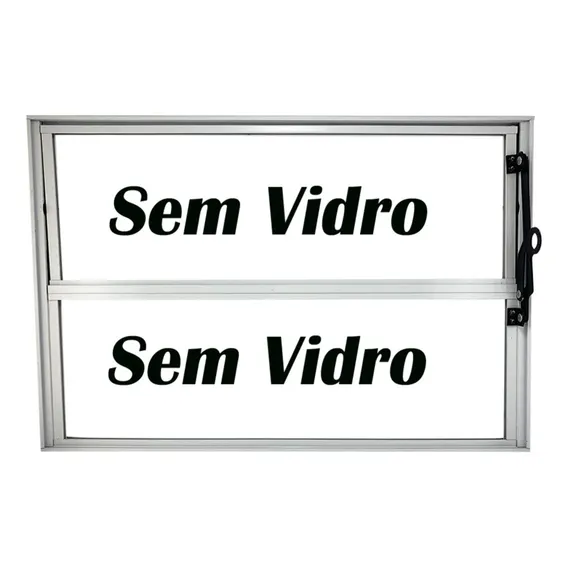 Janela Basculante Alumínio Retangular 40x60cm Sem Vidros Cor Sem-informacao Foto 1