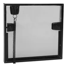 Janela Basculante Blindex - Vidro Temperado 60x60 Cor Aluminio E Acess贸rios Preto Foto mini 2