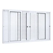 Janela Correr Lucasa Lucasa Branco 200cm X 100cm X 13cm Foto mini 1
