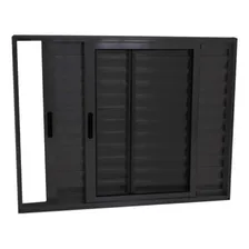 Janela Veneziana 3f L25 AlumÃnio Preto 100 X 150 Embor. S/g Foto mini 1