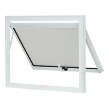 Janela Vitro De Banheiro 60x60 Aluminio Branco Maximo Ar Cor Vitro de Banheiro Branco Foto mini 1