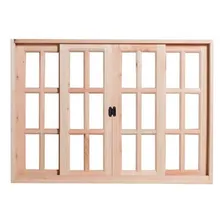 Janela Vitro Madeira Eucalipto 100x120 Cx 10 Com Guarnição Cor Coral-claro Foto mini 1