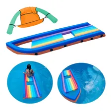 Jangada Flutuante Espaguete Para Piscina +poltrona Flutuante Foto  mini 1
