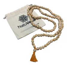 Japamala Colar De Neem Mantra 108 Contas Da Índia Cor Laranja Foto mini 1