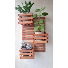 Jardim Vertical 60 X 50 Painel Madeira 3 Cachepots 18x20 Foto mini 2