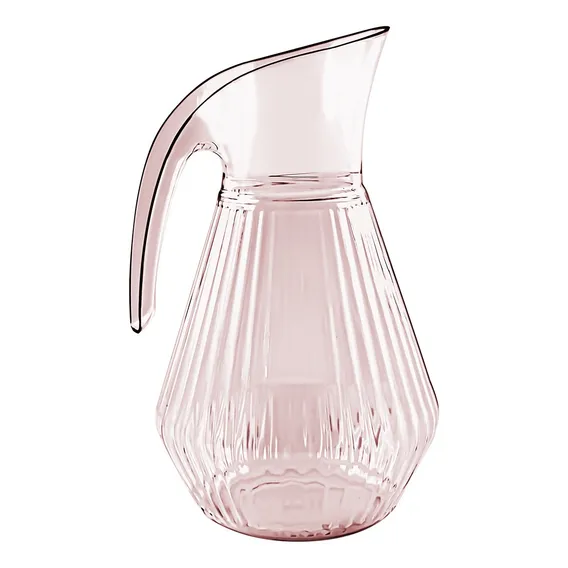 Jarra 2,3 Litros Para Sucos Bebidas Rosa Transparente Axé Foto 1