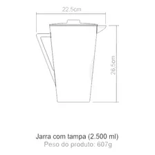 Jarra Com Tampa Em Acrílico Cristal 2,5l Foto mini  2