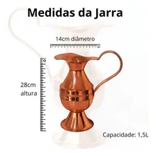 Jarra De Cobre Puro 1,5l Benefícios Do Cobre Jarra Ânfora Foto mini 2