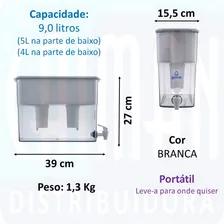 Jarra Filtro Purificador Água Alcalina Carvão Ativado Gorre Cor Branco Foto mini  3