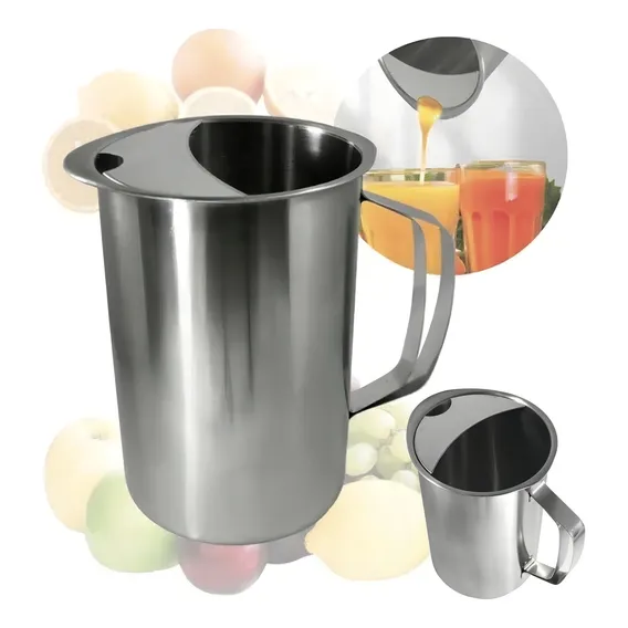 Jarra Inox Para Água Ou Suco Com Aparador De Gelo 1,8 Litros Foto 1