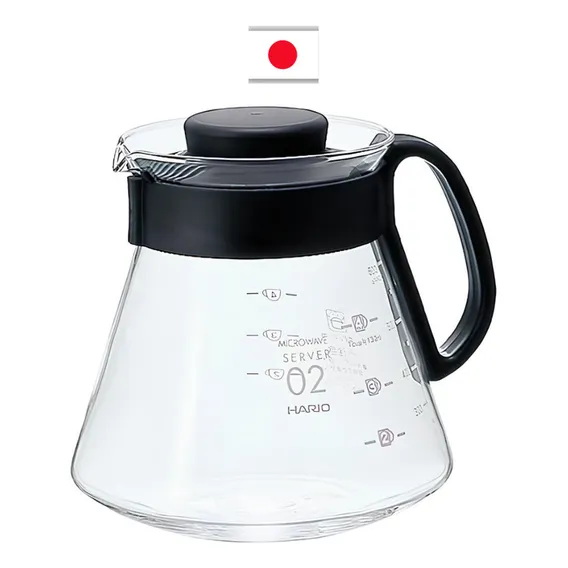Jarra Para Bebida Hario Xvd-60 Feita De Vidro De 600ml -preto Foto 1