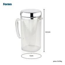 Jarra Quadrada Acrílico Com Tampa 1,5l Vision Foto mini  3