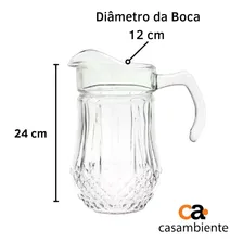 Jarra Vidro 1.5 Litros Bico De Jaca Transparente Foto mini  2