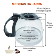 Jarra Vidro Cafeteira Dellar Cp26 Cp27 30 Cafes Vidro Forte Foto mini  2