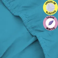 Jg Lençol Solteiro 2pç Estampado 100% Algodão Azul Buettner Foto mini 4