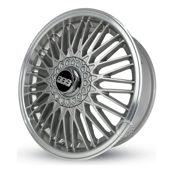 Jg Roda Aro 17 Ballina Bbs 4x100/4x108 Gol Gts Cor Prata Borda Diamante Foto 1