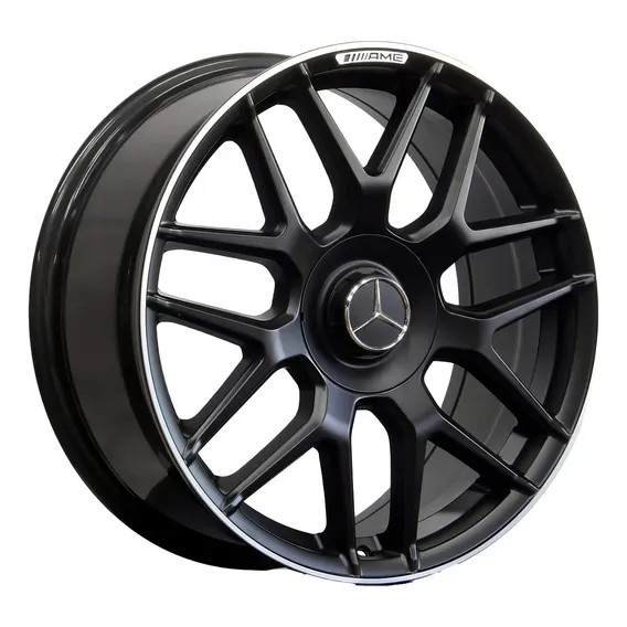 Jg Rodas Mercedes Aro 18 5x112 Amg S63 C180 C200 C300 Raw Cor Preto Foto 1