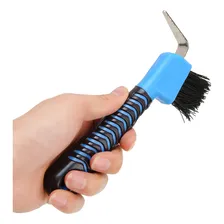 Jiawu Ferramenta De Limpeza De Casco De Cavalo De Plástico De Aço Inoxidável, Escova De Casco De Cavalo Azul, Limpeza Eficiente, Conveniente Para Casa, 2 Unidades Foto mini 4