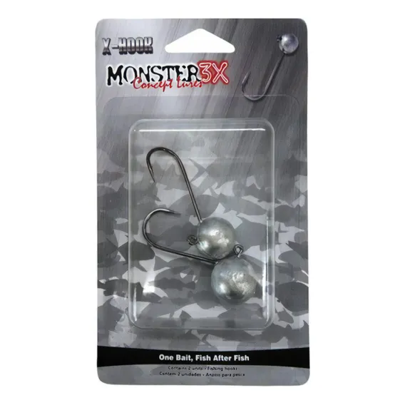 Jighead 6/0 Monster 3x Anzol X-hook 9 Gramas 2 Unidades Foto 1