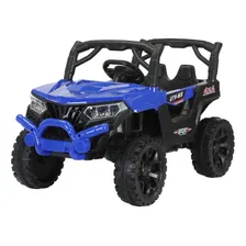 Jipe Elétrico Infantil Carrinho Elétrico 12v Azul Música Mp3 Foto mini 2