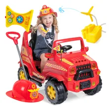 Jipe Infantil Com Pedal Carro Passeio Menino Quadriciclo Carrinho Passeio Empurrar - Mundo Toy Foto mini 1
