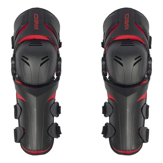 Joelheira Articulada Evo Carbono Vermelha Red Dragon Foto 1