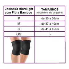 Joelheira Elastica Bamboo Hidrolight Preta Tamanho P Foto mini  3