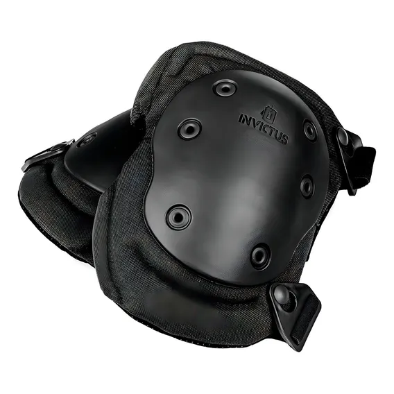 Joelheira Protec Invictus - Militar Paintball Airsoft Cor Preto Foto 1