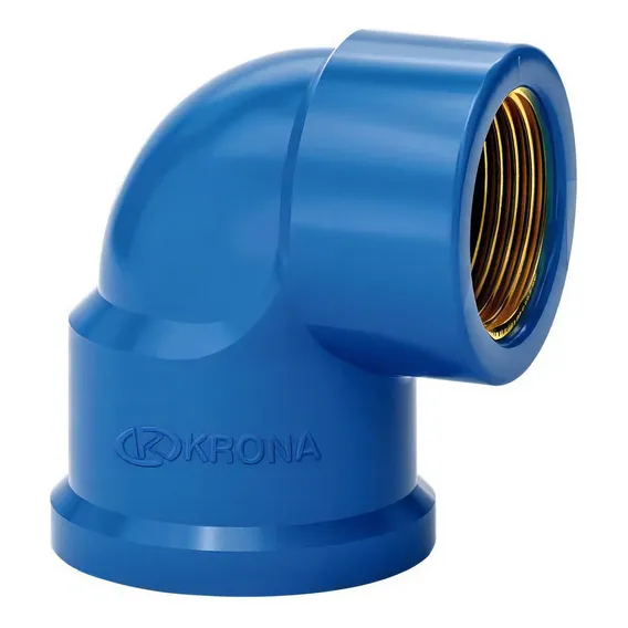 Joelho Azul Base Latao 25mm X 1/2 Krona Kit 20pçs Foto 1