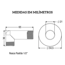 Joelho / Cotovelo 90° De Latão Metal Cromado Rosca Macho X Macho 1/2 Foto mini 4