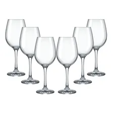 Jogo 06 Taças De Vidro Barone Vinho 385ml Nadir Figueiredo Foto  mini 1