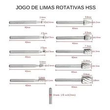 Jogo 10 Fresas Brocas Entalhe Madeira Micro Retifica Foto mini 3