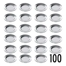 Jogo 100 Pratos Merenda Escolar De AlumÃnio Reforçado Foto mini 1