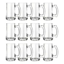 Jogo 12 Caneca Chopp Cerveja Vidro Transparente 365ml Foto mini 3