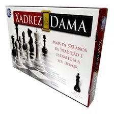 Jogo 2 em 1 Xadrez & Dama Pais & Filhos 2811 Xadrez com 32 Pecas e Dama 24 Pecas com Tabuleiro Foto mini 2