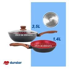Jogo 2 Frigideira Revestimento Cerâmica Antiaderente Duralar Foto mini 4
