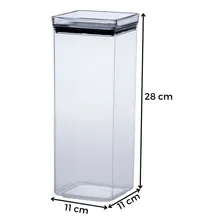 Jogo 2 Potes Herméticos Empilháveis Quadrados - 2200ml Foto mini 3