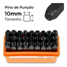 Jogo 27 Marcadores Punções Alfabeto Abcdário 10mm Starfer Foto mini 4