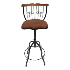 Jogo 3 Cadeiras Reguláveis Para Balcão De Lanchonete Rustica Cor Preto Foto mini 4