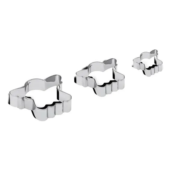 Jogo 3 Peças Cortador Biscoito Formato Anjo Inox Brinox Foto 1
