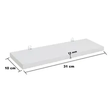 Jogo 3 Prateleiras Decorativas Organizadoras 30cm Mdf Branco Foto mini  2