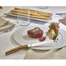 Jogo 4 Facas Para Carne/churrasco Cabo Em Madeira Legnoart Foto mini 4